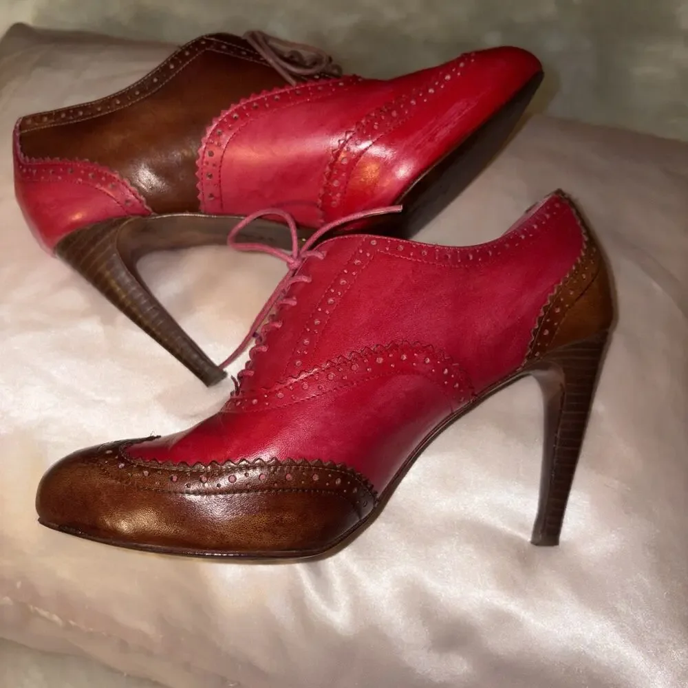 Women's Cole Haan Air Lucinda Oxford Brown & Pink Pumps -- Size 8B - Picture 15 of 15